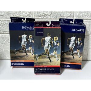 SIGVARIS 412CLL99 & 4P2CSMU99 20-30 mmHg Performance Compression Sock SM Black